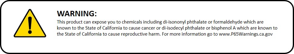 California Prop 65 Warning Label