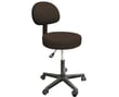 Solutions Rolling Stool With Back - Chocolate