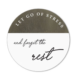 let go of stress circle - wood sign